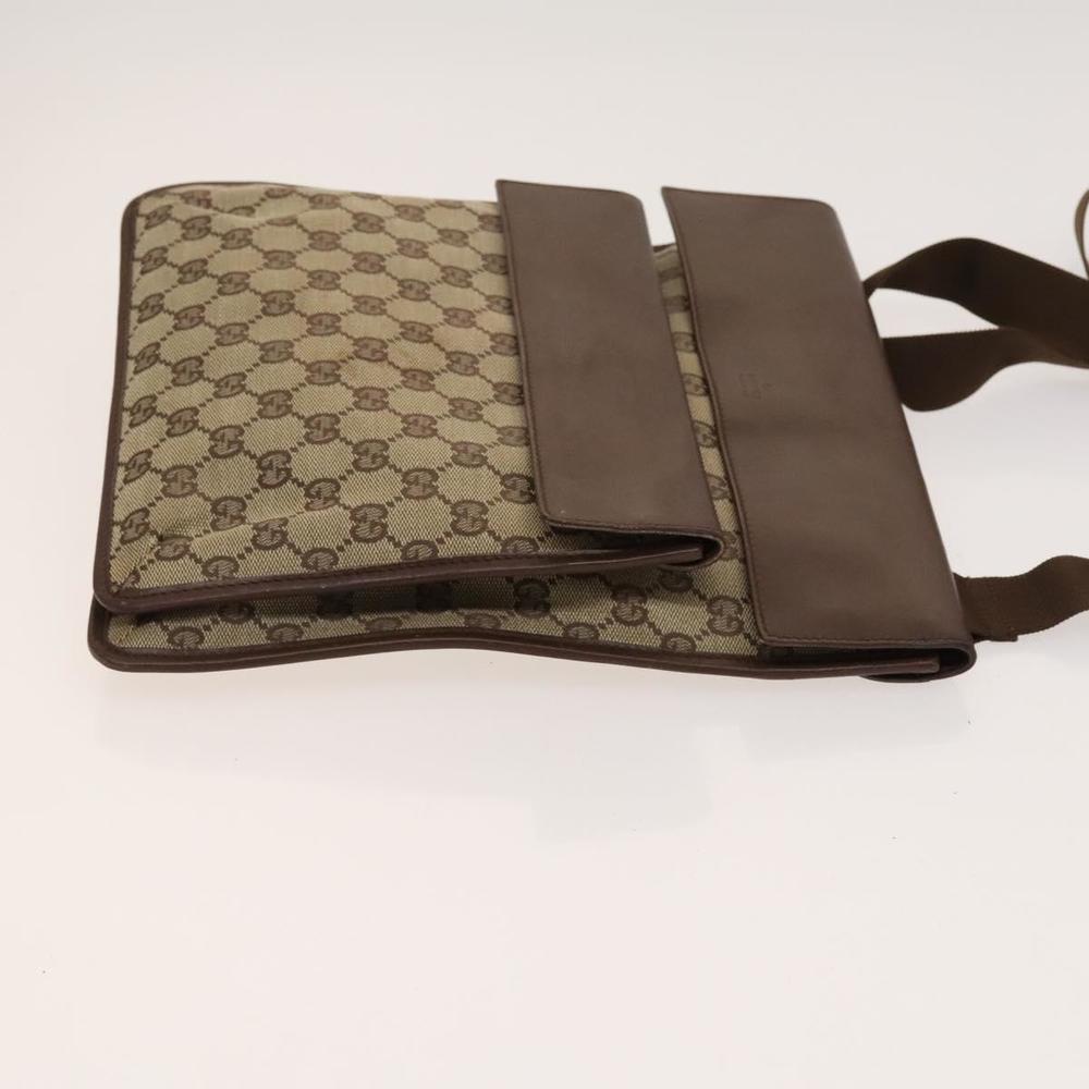 GUCCI GG Canvas Shoulder Bag Brown Silver 019 0489 Auth ki5690 - Picture 3 of 16